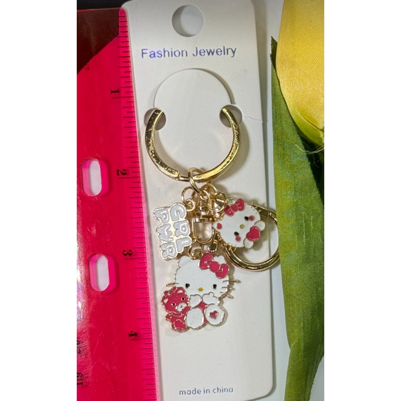 BAG CHARM Hello Kitty Pink GRL PWR Charm Keychain Bag Charm by MINT - Picture 3 of 7